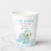 Zee Turtle Hatchling Boy Baby shower Papier Papieren Bekers (Voorkant)
