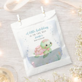 Zee Turtle Hatchling Girl Baby shower Bedankzakje (Geknipt)