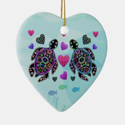 Zee Turtle Heart Ornament (Rechts)