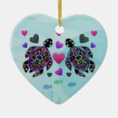 Zee Turtle Heart Ornament (Voorkant)