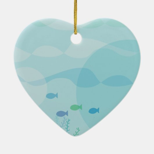 Zee Turtle Heart Ornament (Achterkant)