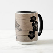 Zee Turtle & Hibiscus Mok 15oz (Voorkant rechts)