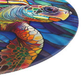 Zee Turtle Honu Glas in lood Art Snijplank (Hoek)