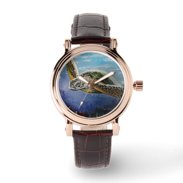 Zee Turtle Horloge (Voorkant)