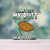 Zee Turtle Humorous Acryl Bord (Neutraal)