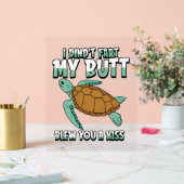 Zee Turtle Humorous Acryl Bord (Huwelijk)