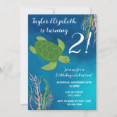 Zee Turtle Invitation Kaart (Voorkant)
