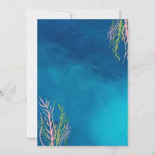 Zee Turtle Invitation Kaart (Achterkant)