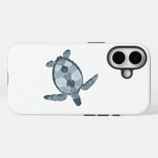 Zee Turtle iPhone Case (Achterkant (horizontaal))