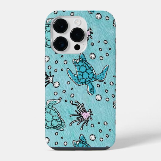 Zee Turtle iPHONE Case Hoesje (Achterkant)
