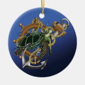 Zee Turtle Keramisch Ornament (Voorkant)