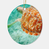 Zee Turtle Keramisch Ornament (Links)