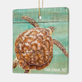Zee Turtle Keramisch Ornament (Links)
