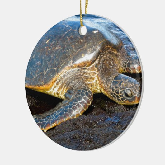 Zee Turtle Keramisch Ornament (Links)