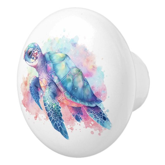 Zee Turtle Keramische Knop (Rechts)