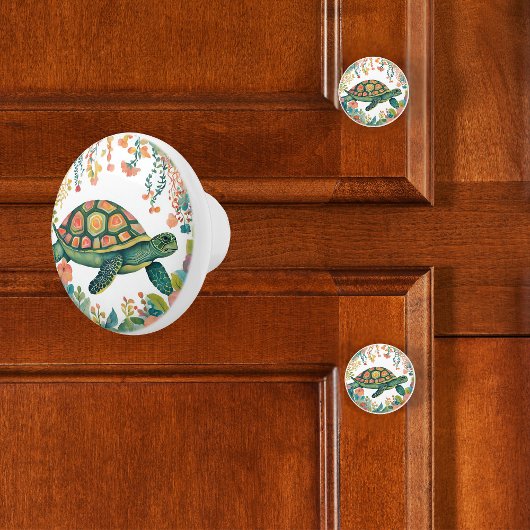 Zee Turtle Keramische Knop