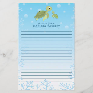Zee Turtle Kind Cute Ocean Animal Briefpapier
