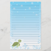 Zee Turtle Kind Cute Ocean Animal Briefpapier (Achterkant)