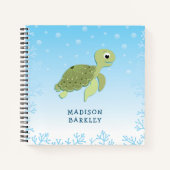 Zee Turtle Kind Cute Ocean Animal Notitieboek (Voorkant)