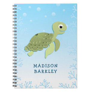 Zee Turtle Kind Cute Ocean Animal Notitieboek