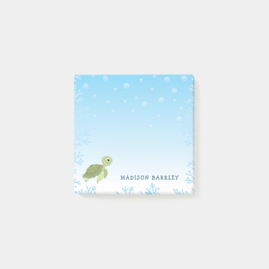 Zee Turtle Kind Cute Ocean Animal Post-it® Notes (Voorkant)