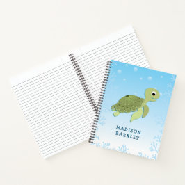 Zee Turtle Kind Cute Ocean Animals Notitieboek