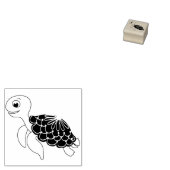 Zee Turtle Kind Cute Ocean Animals Rubberstempel (Gestempeld)