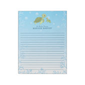 Zee Turtle Kind Cute Ocean Briefpapier Notepad Notitieblok (Linkerzijde)