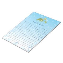 Zee Turtle Kind Cute Ocean Briefpapier Notepad Notitieblok