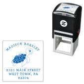 Zee Turtle Kind Leuke retour adres stempel (In situ)