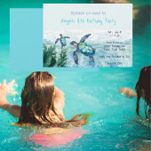 Zee Turtle Kind verjaardagsfeestje Kaart