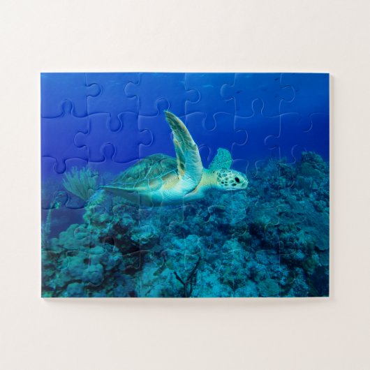 Zee Turtle Kinder Jigzaag Puzzle Legpuzzel (Horizontaal)