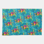 Zee Turtle Kitchen Towel, kleurrijk Waterverf Theedoek (Horizontaal)