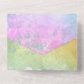 Zee Turtle Kleur Bubbles Baby shower All In One Uitnodiging (Achterkant)