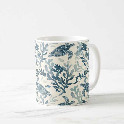 Zee Turtle Koffiemok (Voorkant rechts)