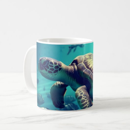 Zee Turtle Koffiemok (Voorkant links)