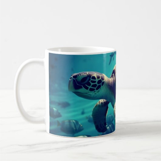 Zee Turtle Koffiemok (Links)