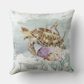 Zee Turtle Kussen (Achterkant)