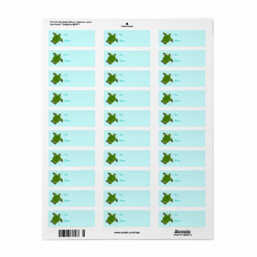Zee Turtle Labels (Full Sheet)