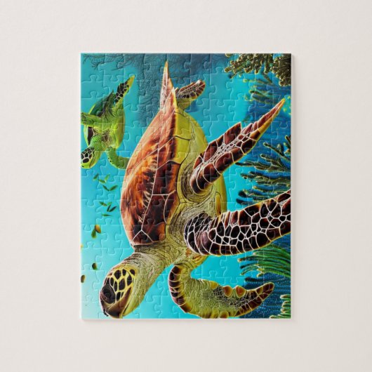 Zee Turtle Legpuzzel (Verticaal)