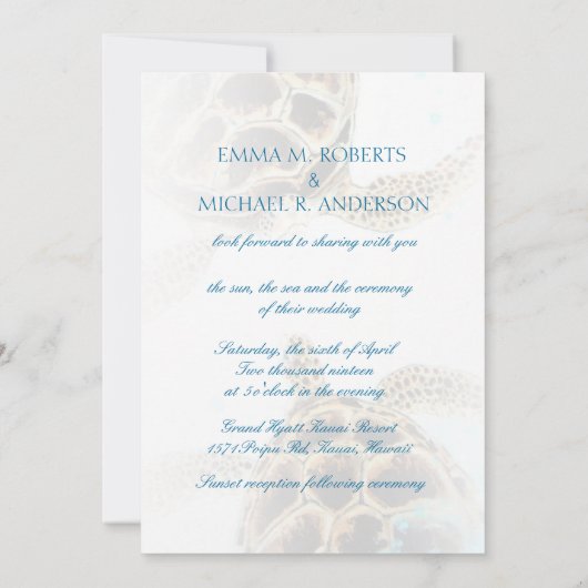 © Zee Turtle Love Aquarium Weddenschap Kaart (Achterkant)