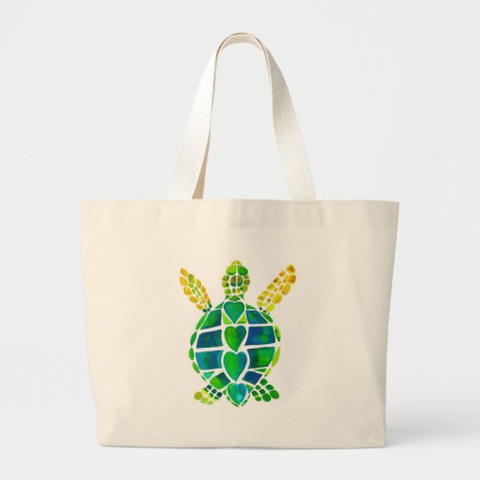 Zee Turtle Love Collectie Grote Tote Bag (Voorkant)