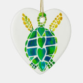 Zee Turtle Love Collectie Keramisch Ornament (Rechts)