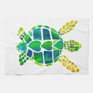 Zee Turtle Love Collectie Theedoek