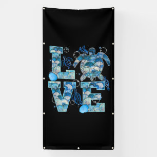 Zee Turtle Love Shirt Ocean Beach Dierenvrienden Spandoek