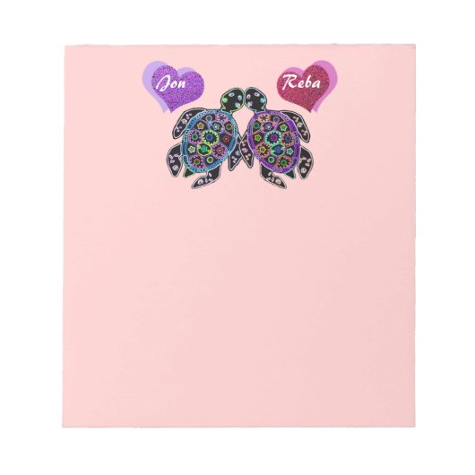 Zee Turtle Love Song Notitieblok (Voorkant)