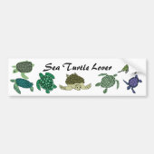Zee Turtle Lover bumper sticker (Voorkant)