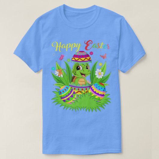 Zee Turtle Lover Floral Easter Egg Funny Zee Turtl T-shirt (Design voorkant)