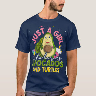 Zee Turtle Lover Girls Avocado Women Ocean Animal T-shirt