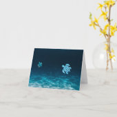 Zee Turtle Magnet Kaart (Gele Bloem)